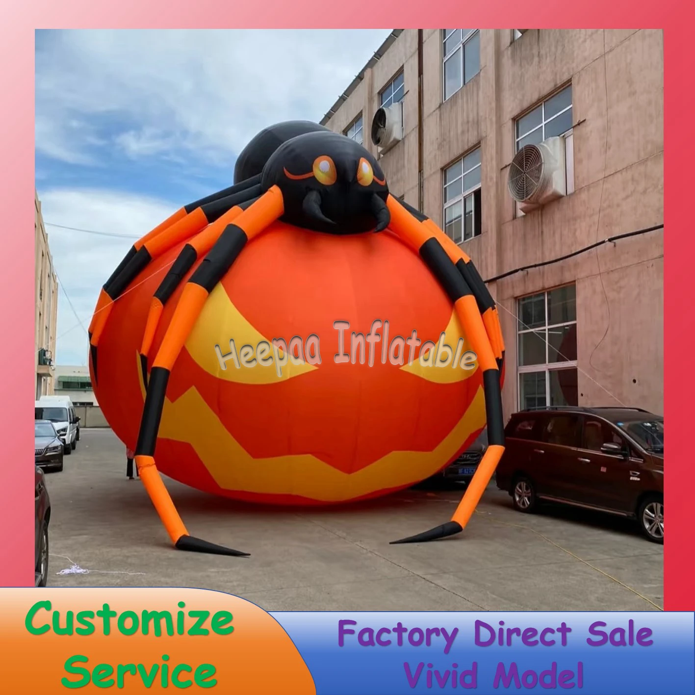 

Хэллоуин Тыква и Паук Надувной Мультфильм Настроить Большой Открытый Реклама Надувная Модель Для Декора Вечеринки