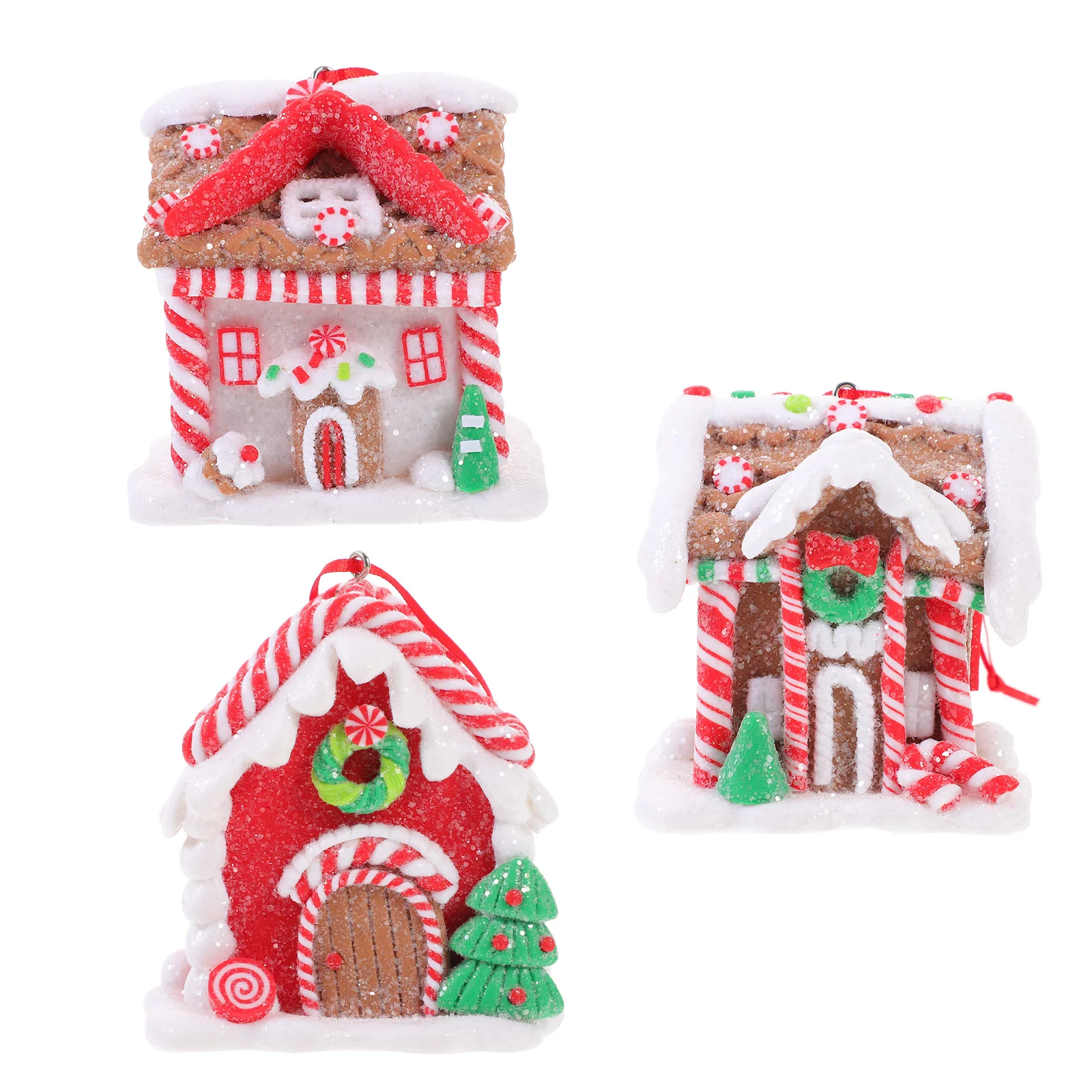 

3Pcs Xmas Hanging Silicone Mini Pendants Decorations Nursery Kindergarten Holiday Ornament