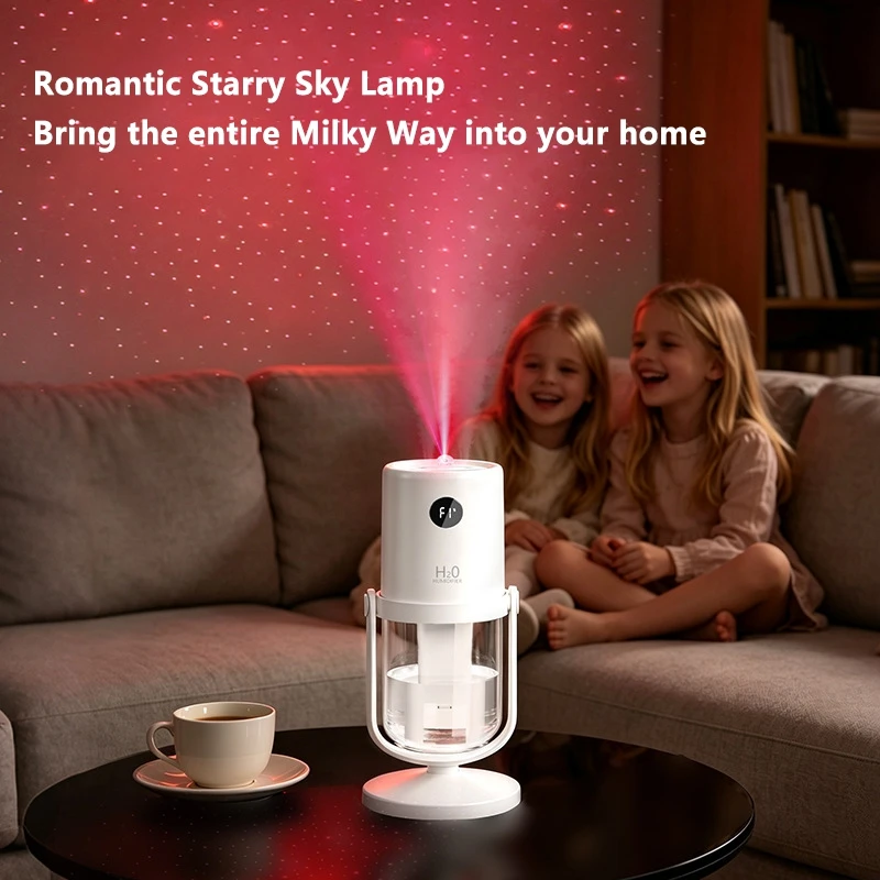 Humidifier Digital Display Dual Nozzle Oscillating USB Desktop Silent Cool Mist Air Purifier for Bedroom Office