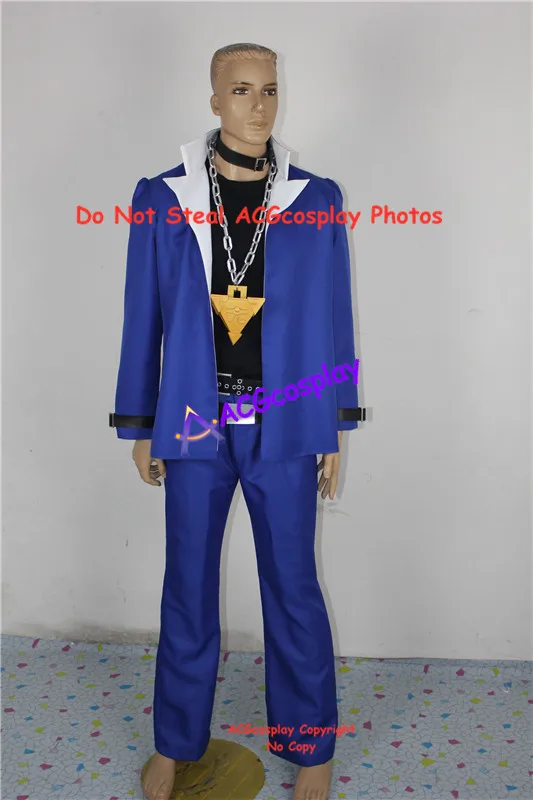 Yu-Gi-Oh Yugi Mutou Cosplay Costume acgcosplay include belts and necklace props