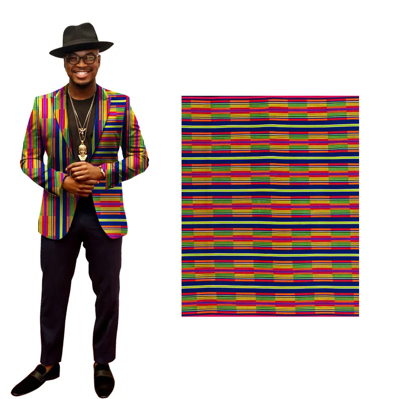 Tela de Ankara de alta calidad, tejido africano con estampado de cera 100% Real, Material de costura, 6 yardas