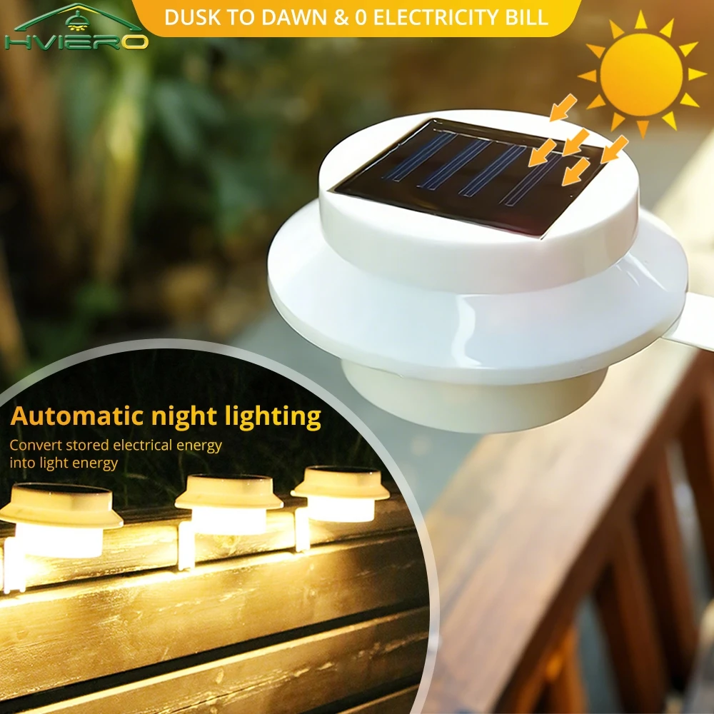 

Солнечная светодиодная лампа, уличный садовый забор, газон, ночной настенный светильник, водонепроницаемое декоративное освещение двора, энергосберегающее окружающее освещение