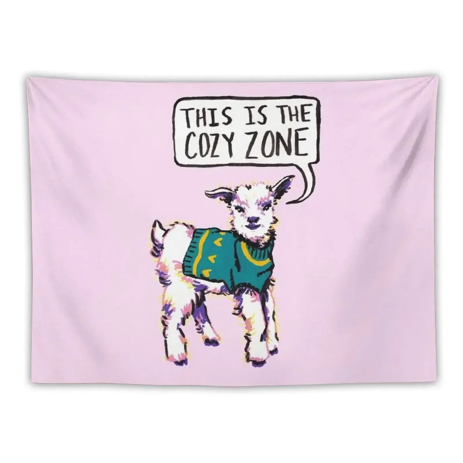 This is the cozy zone (Pink Variation) Tapestry Room Decore Aesthetic Outdoor Decoration For Bedroom Tapestry