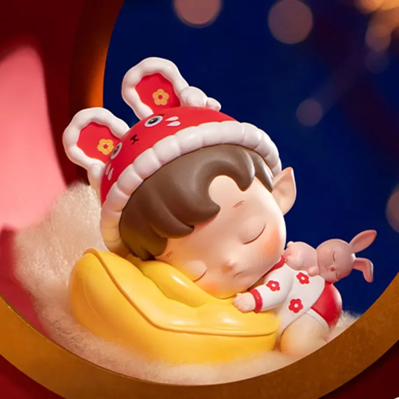 POP MART Drie, Twee, Eén! Gelukkig Chinees Nieuwjaar Serie Blind Box Speelgoed Kawaii Anime Action Figure Verrassing Mystery Box Poppen