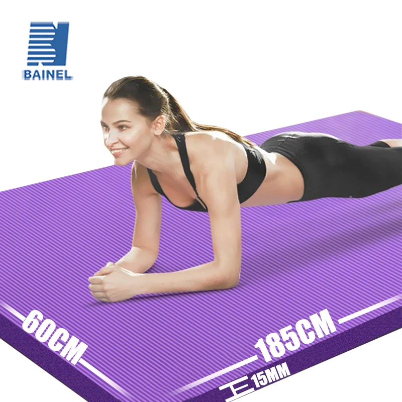 15MM Yoga Mat Anti-skid Sports Fitness Mat Thick NBR Comfort  Yoga Mat for Exercise Yoga and Pilates Gymnastics Mat