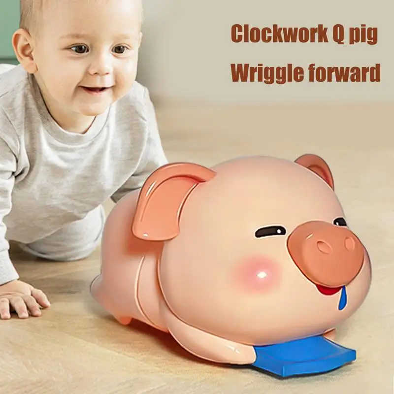 Wind-up Animals toys for Baby Crawling Guide Toys clockwork Pig/puppy Toddler early education dolls Learning Exercise Toys