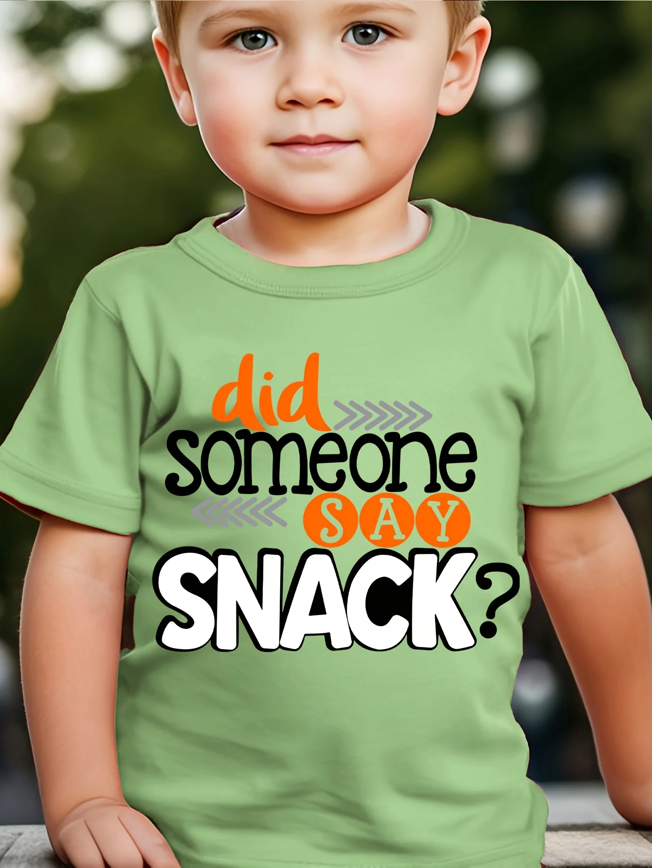 Boys Did‑Someone‑Say‑SNA‑Letter‑Print Casual Versatile Short‑Sleeve Crew‑Neck T‑Shirt