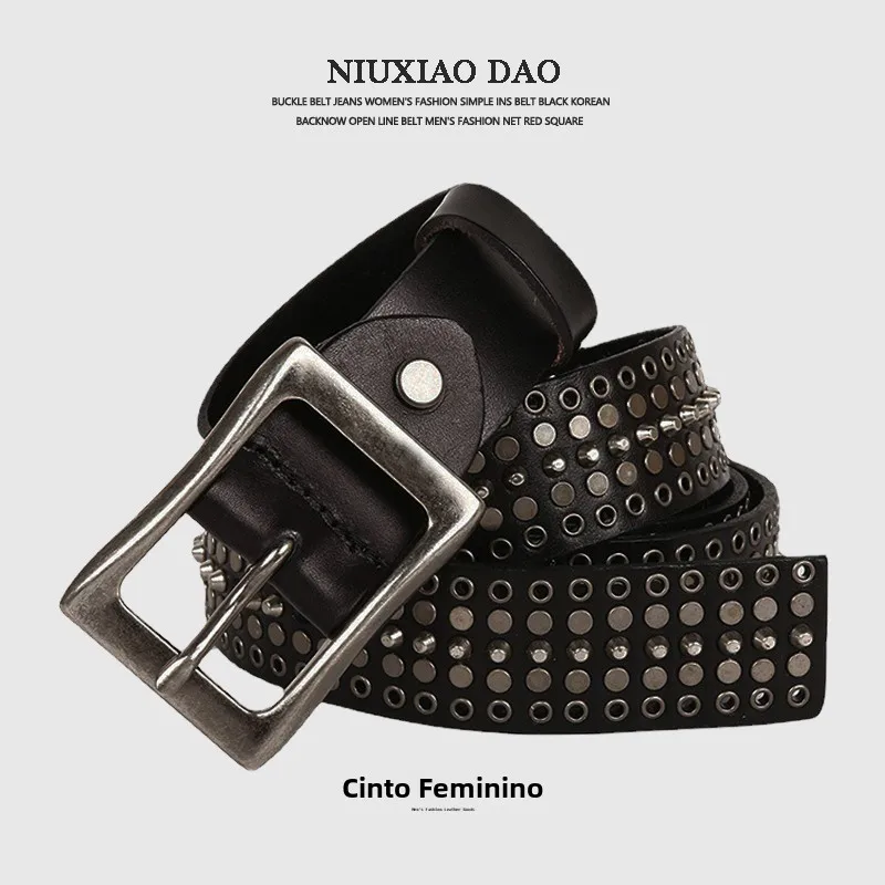 top-layer-cowhide-punk-style-buckle-leather-belt-motorcycle-dj-trendy-day-word-buckle-y2k-unisex-hollow-rivet-waist-belt