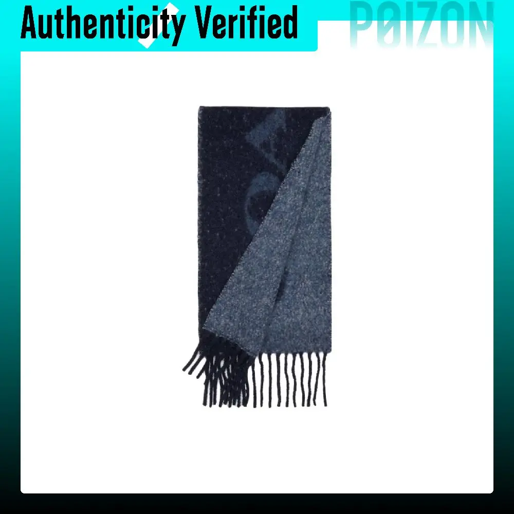 COACH Alpaca Knit Scarves Unisex Blue CU812-DWP