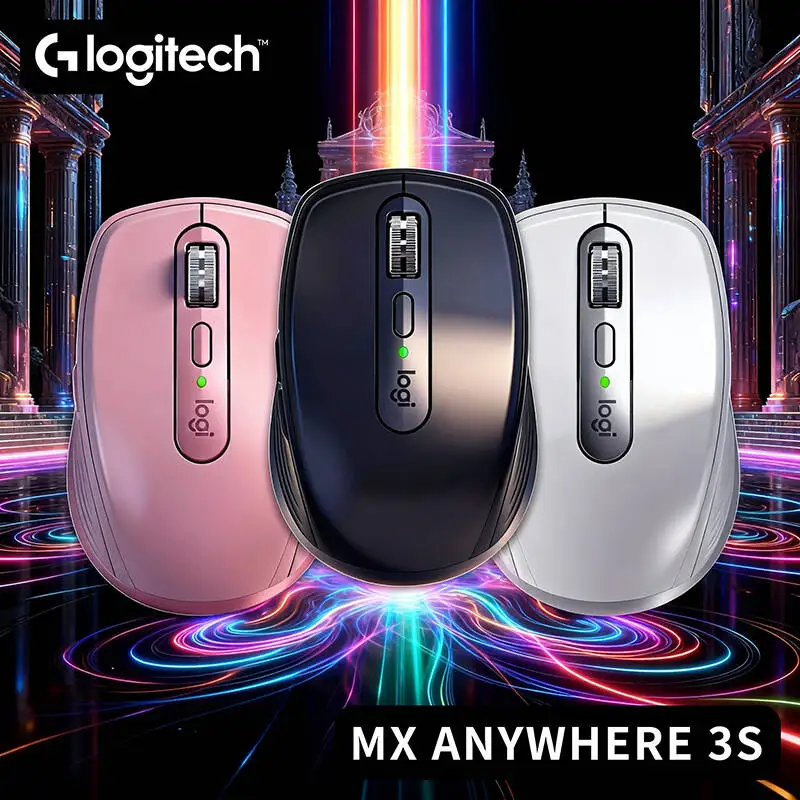 

Logitech MX Anywhere 3S Wireless Mouse - 8000 DPI, MagSpeed Wheel, 3-Device Bluetooth, Office Use, Travel-Ready Design
