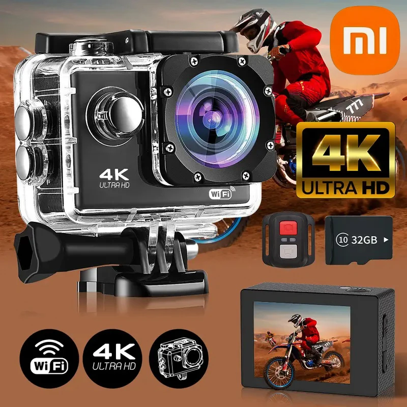 Xiaomi 4K Sport Camera Wireless WiFi Intelligent HD Mini Camera DV Anti shake recorder For Outdoor Waterproof Sports Bicycle Car