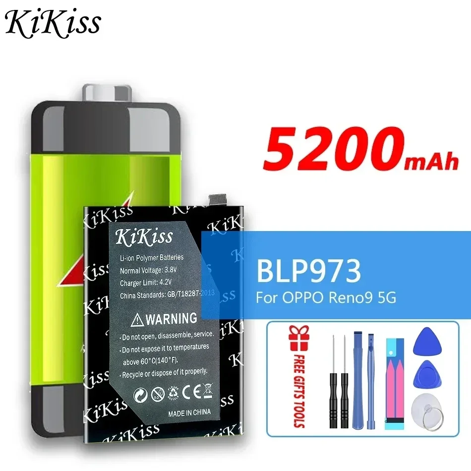 

Мощная батарея 5200 мАч KiKiss BLP973 для OPPO Reno 9 5G/Pro PHM110 reno9 pro PGX110