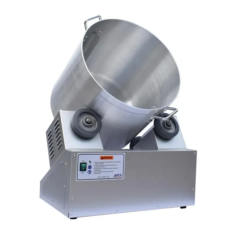 220V 450W XFD Coater Mixer Tumbler for Flavor Seasoning Powder Popcorn Tumbler Wrapping