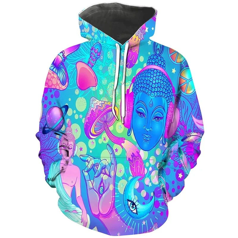 Colorful Magic Mushroom Hoodie Men Women Kid 3D Printed Abstract Pattern Pullovers Sweatshirt Casual Long Sleeve Men Hoodie Tops