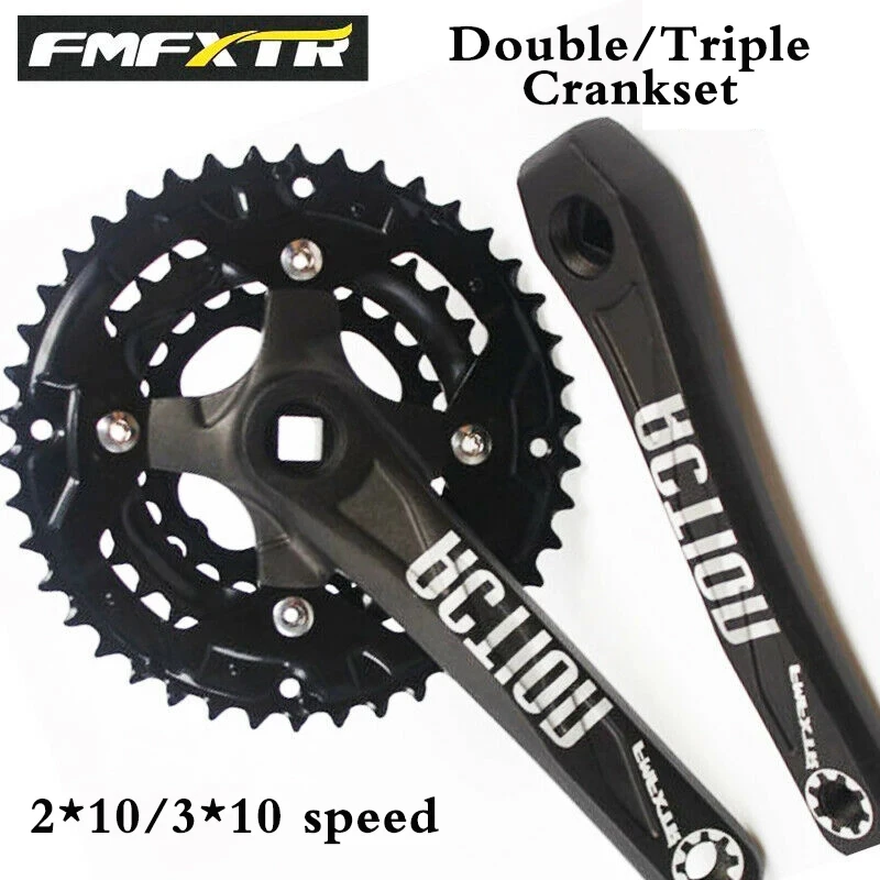 

FMFXTR 2*10S 3*10S MTB Crankset 104/64 BCD Mountain Bike Crankset Square Hole Bicycle Crank Set 26/38T 24/32/42T