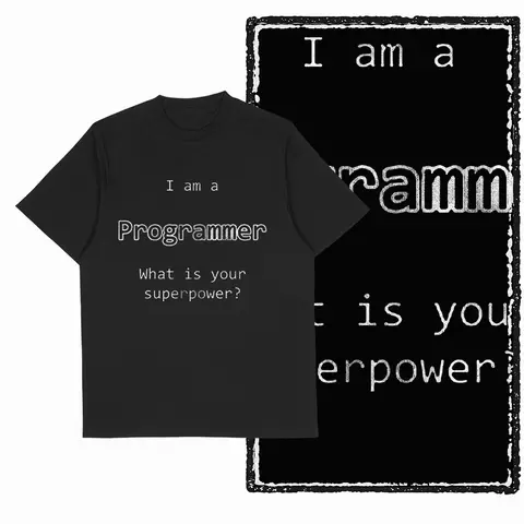 Coolmind ZB1 PROGRAMMER Big size Cotton Exclusive Graphic Men T shirt for men Cool BLACK men's novelty tee shirt
