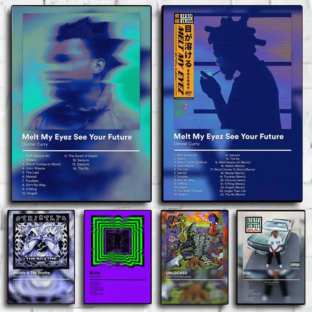 Singer D-Denzel Curry Poster Modern  Wall Art Aesthetic Minimalist Bedroom Decor Cafe Home Gift