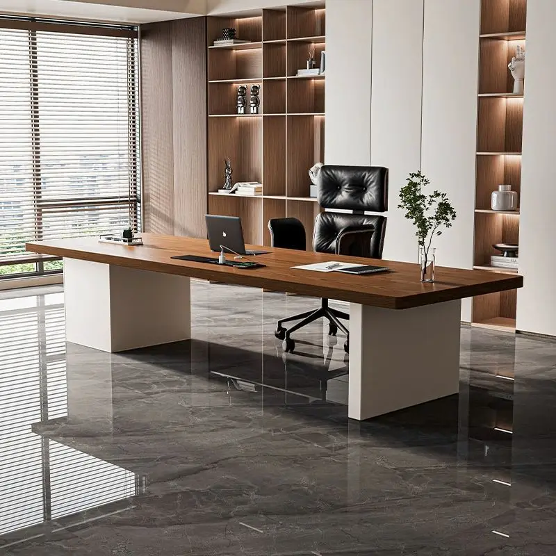 Solid wood desk, boss, office desk, large computer desk