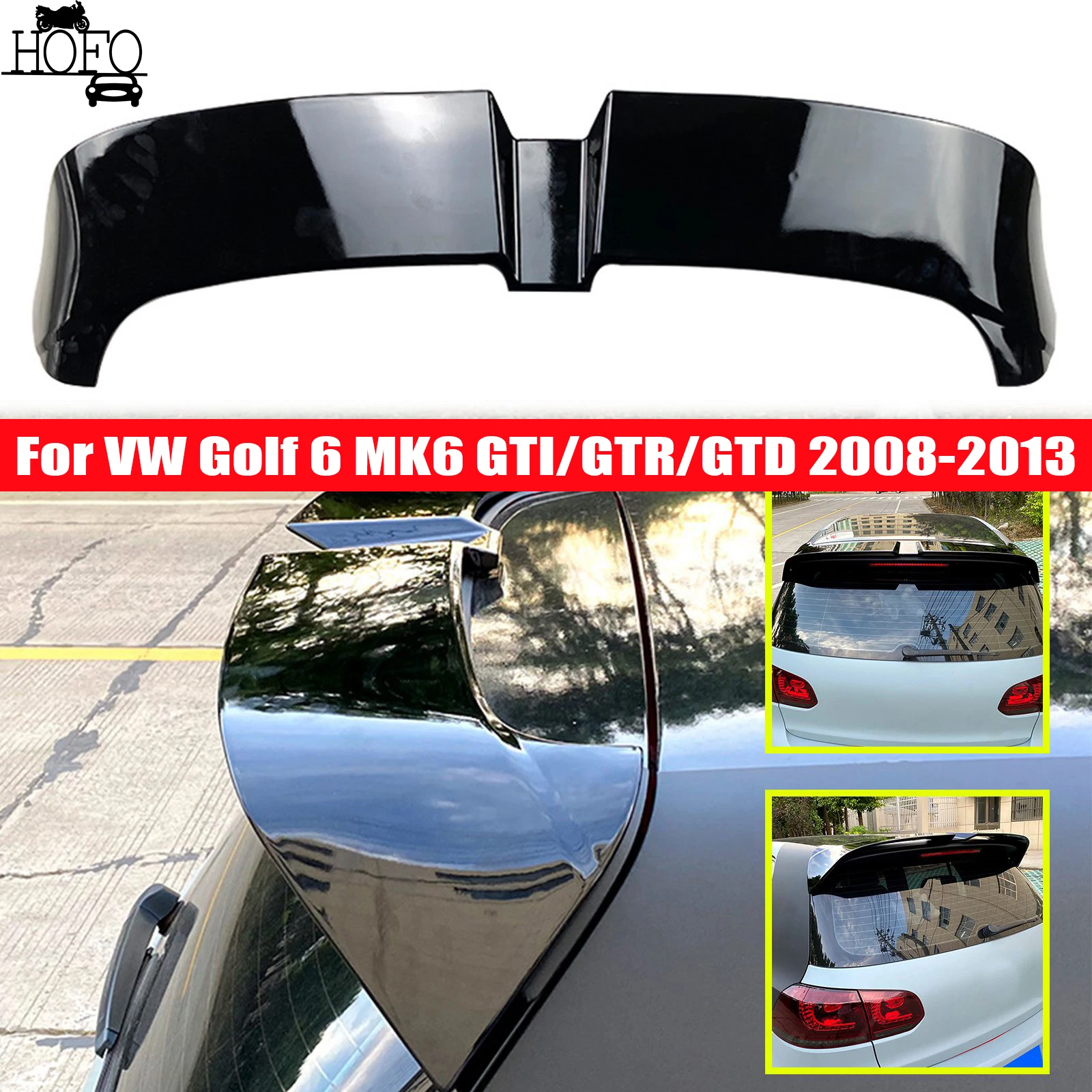 

Rear Trunk Spoiler Lips Car Bumper Lip Trunk Spoiler Boot Wing Accessories For VW Golf 6 MK6 GTI/GTR/GTD 2008-2013