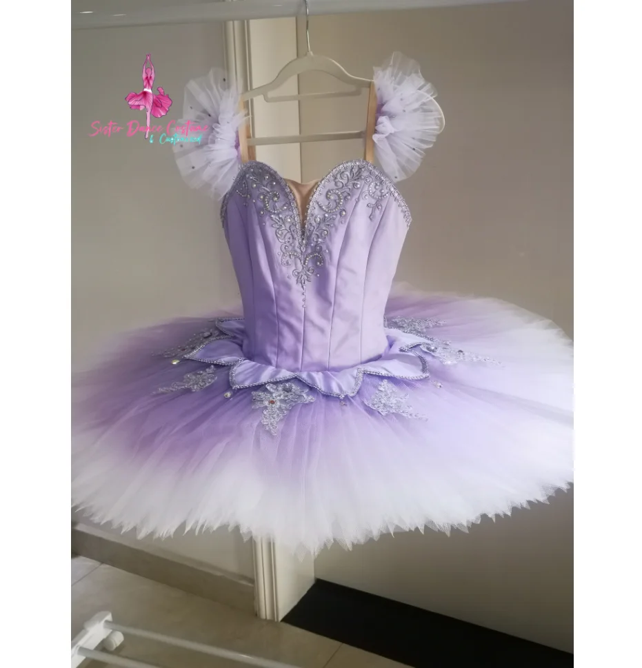 

New Lilac professional tutu private custom adult children professional performance competition dress girl high-end show dress