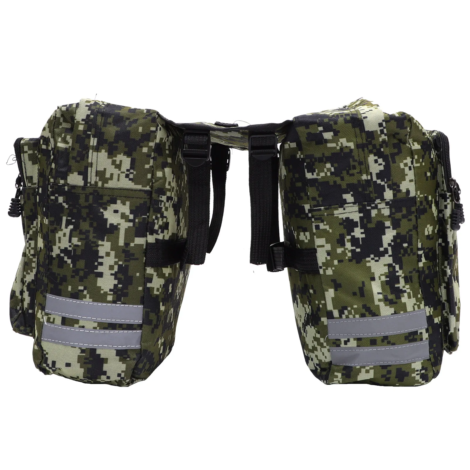 

Camo Waterproof Rear Seat Bag Canvas Reflective Binding for Mountain Cycling Saddle Trunk Bag Large Capacity Water Bottle Holder