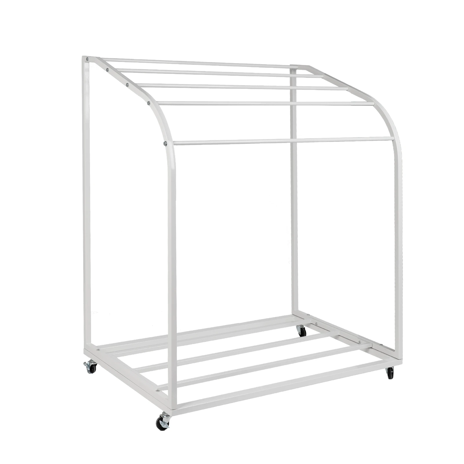 Pool Towel Rack,Outdoor PVC Trapedozal Poolside Storage Organizer,5 Bar,Outdoor Towel Rack with Wheels,Pool Towel Holder,Stores