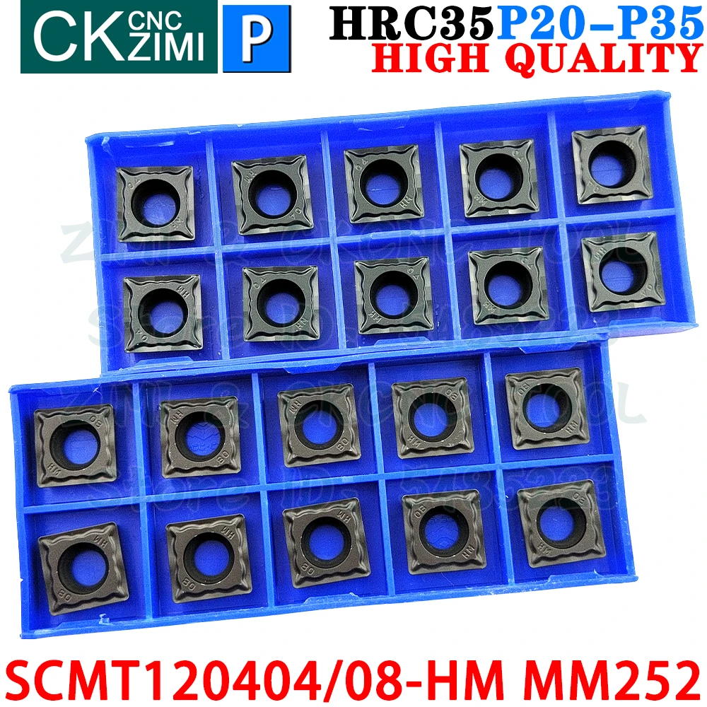 SCMT120404-HM MM252 SCMT120408-HM MM252 超硬インサート旋削インサートツール鋼用 SCMT 1204 SCMT1204 HM CNCメカニカルウッドメタル旋盤ツール