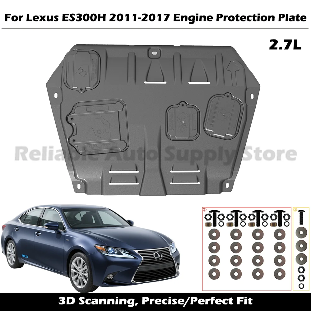 

High Quality Alloy Engine Guard Durable Underbody Protection Splash Proof Mud Flap Car Bottom Shield for Lexus ES300H 2011-2017