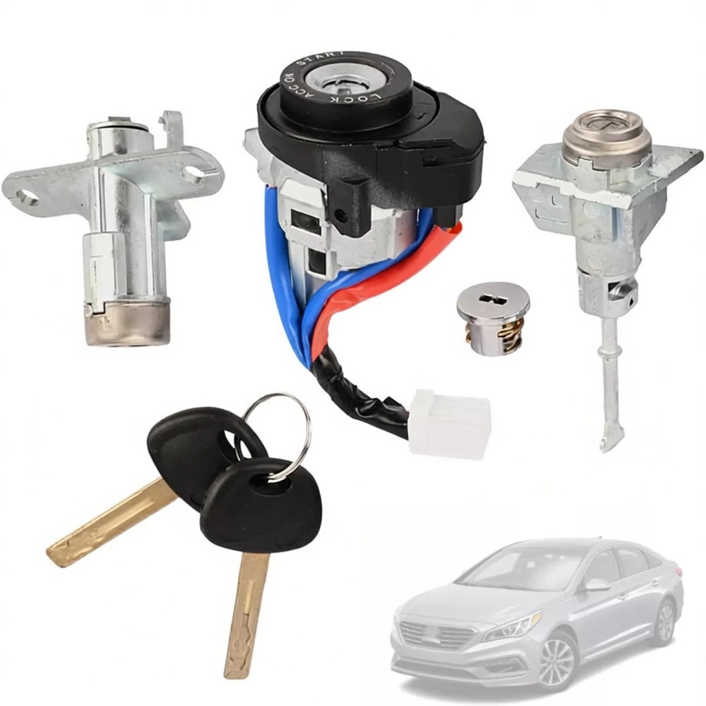 

Ignition Switch & Door Lock Cylinder Set For Hyundai Sonata 2015-2019 SAME KEY 81900-C1B00, 81970-C1A00, 82150-C1A00