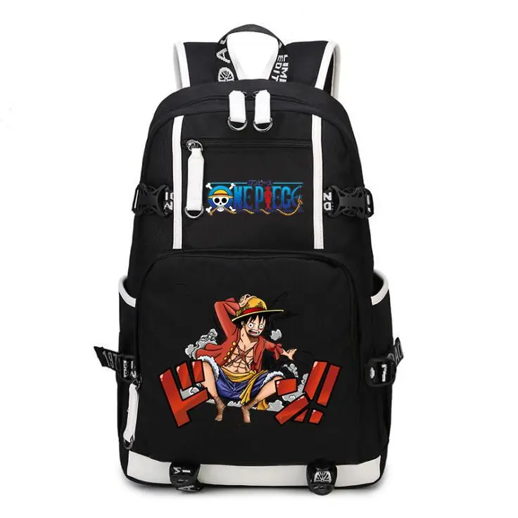 One Piece School Bag One Piece Backpack Anime Peripheral Backpack Men's and Women's Computer Bag Travel Bag