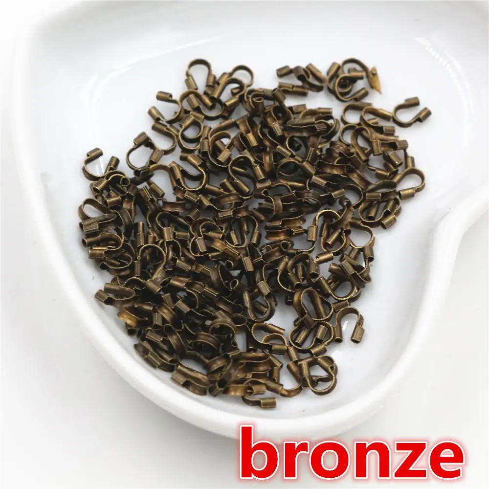 100pcs 4.5x4mm Wire Protectors Wire Guard Guardian Protectors loops U Shape Accessories Clasps Connector For Jewelry Making