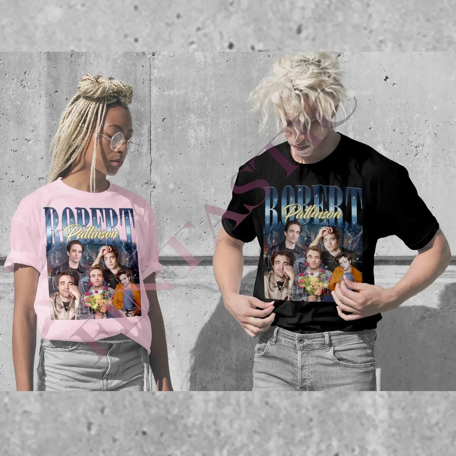 ROBERT PATTINSON T Shirt Edward Cullen Bruce Wayne Retro SweaT vintage Washed graphic fashion streetwear Slightly Comfortable
