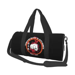 Blood And Guts Karate Gym Bag Fighting Sports Weekend Sports Bags Large Capacity Training Handbag Vintage Fitness Bag For Men