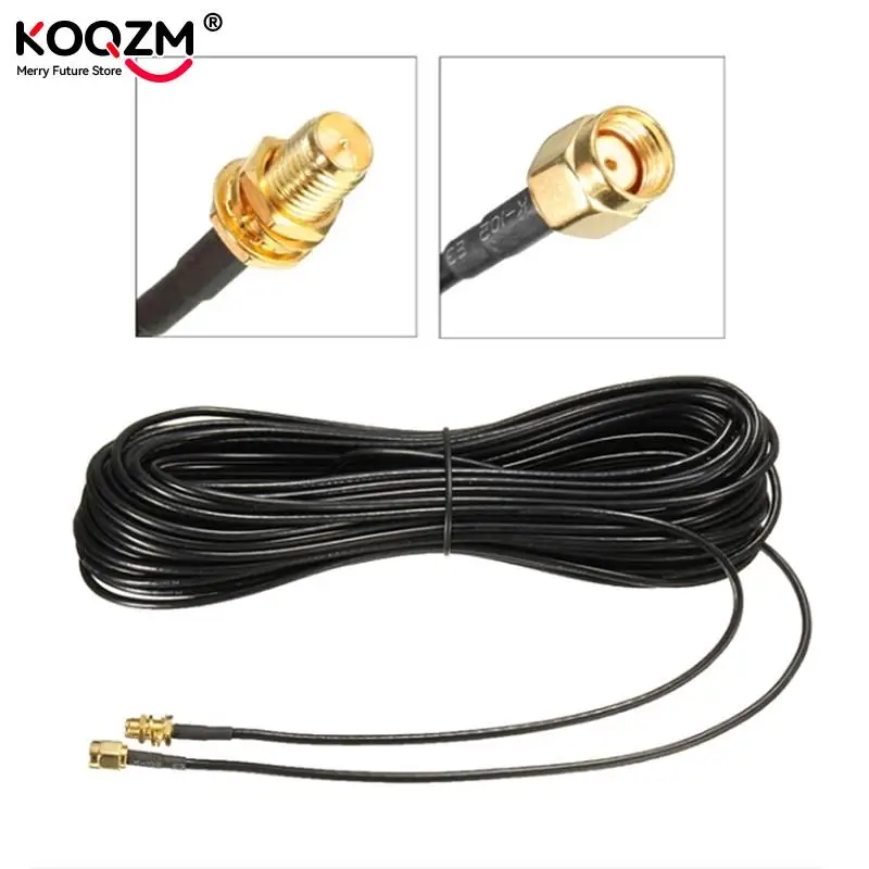 

20m Pure Copper Gold Plated Cables Male to Female Antenna RG174 RP-SMA Extension Cable Wire WiFi Wi-Fi For Router Wlan