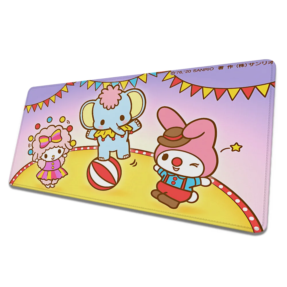 

Большой коврик для мыши 900 × 400 Melody TABL MAT Kawaii Over Edge Нескользящий игровой ноутбук Резиновый Sanrio ПК Геймер Настольные коврики Коврики для стола