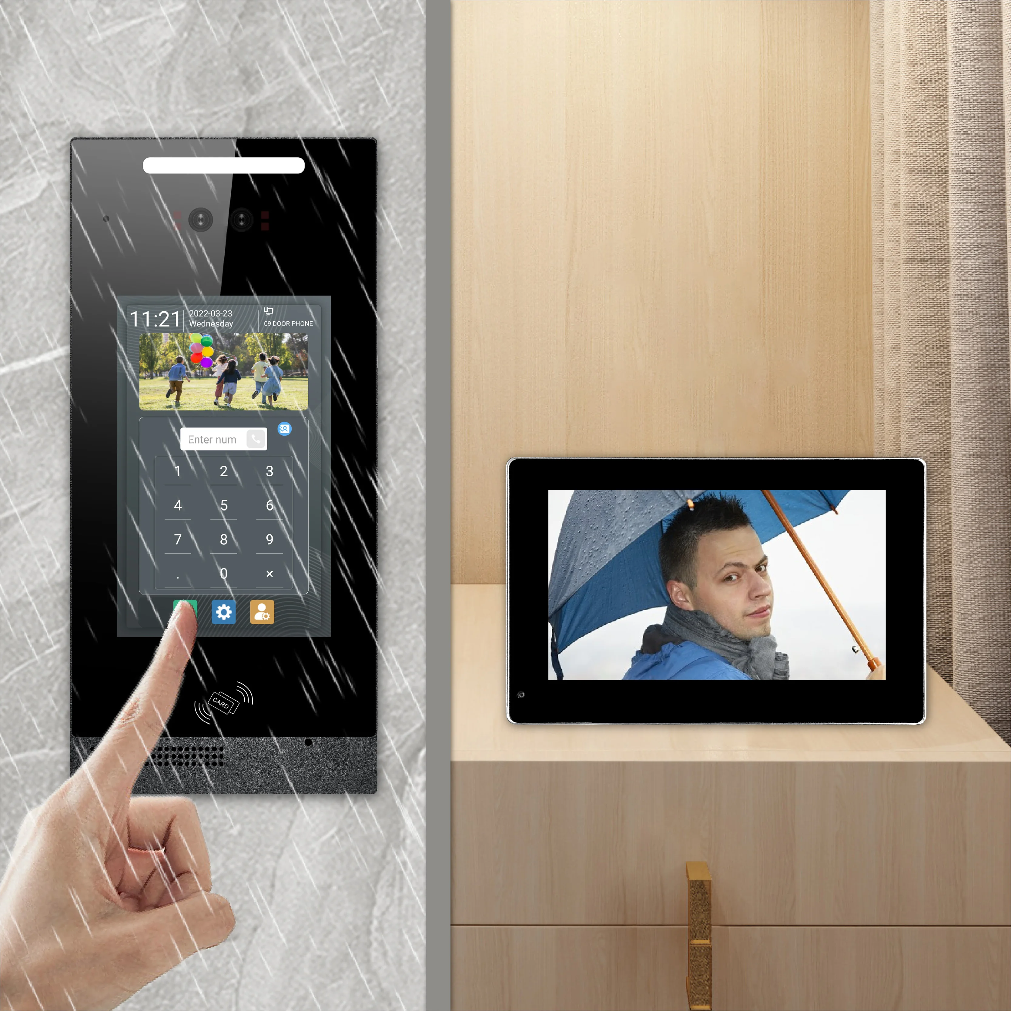 Video Interkom Pintar Dalam Ruangan Kamera Pintu Interkom Tahan Air Sistem Interkom Sistem Kontrol Akses