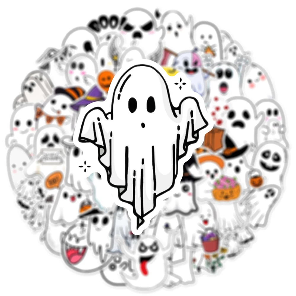 10/30/50PCS Funny Ghost Graffiti Waterproof Sticker DIY Personalized Decoration Design Skateboard Tongtie Motorcycle Fun Sticker