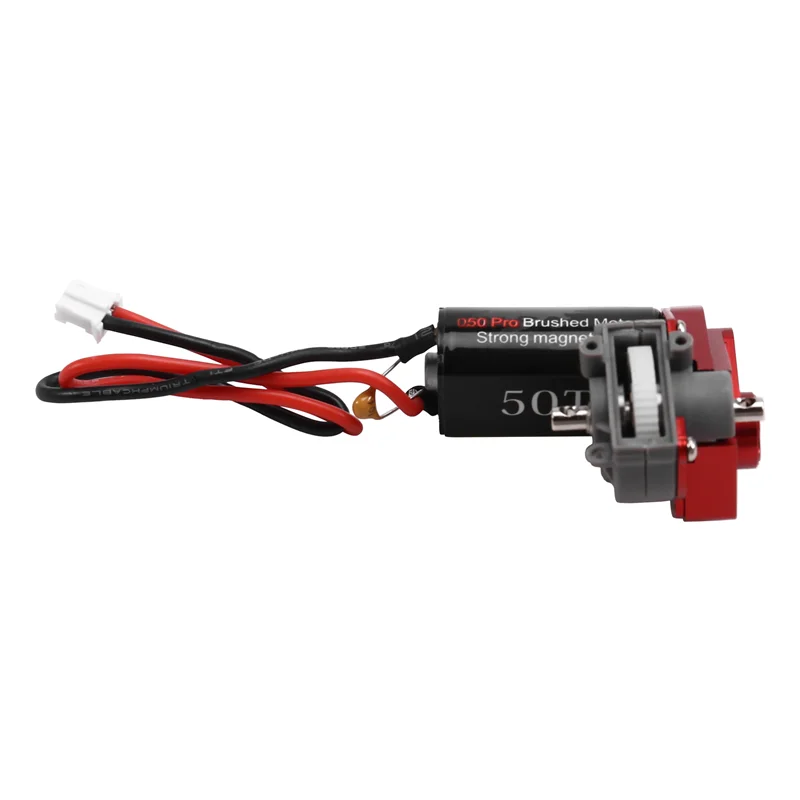 

BEDW-Helical Gear Complete Transmission With 050 Brushed Motor 50T For 1/24 RC Crawler SCX24 AX24 Upgrade