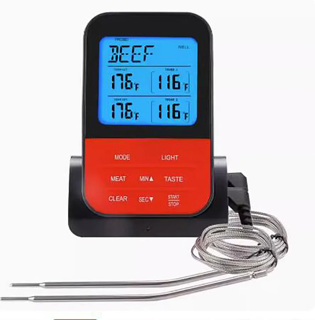 

Barbecue BBQ Thermometer Wireless Waterproof Digital Cooking Meat Food Oven Timer Food Thermometer