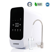 OSWNKW Reverse Osmosis Water Filtration System - 600GPD High Flow, Tankless, Reduced TDS, Compact, 1:2 Drain Ratio, Mineralized