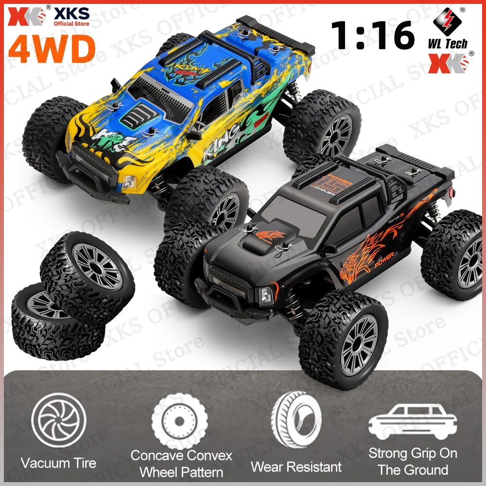 

WLtoys 164018 35KM/H High-Speed RC Monster Truck - 4WD 2.4G Remote Control, 4x4 Off-Road Vehicle, Perfect Gift for Boys & RC Ent