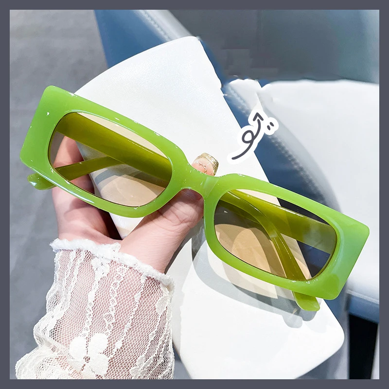 Neue Vintage Quadratische Sonnenbrille für Damen und Herren Marken-Rechteck-Sonnenbrille Ovale Brillen für Männer und Frauen