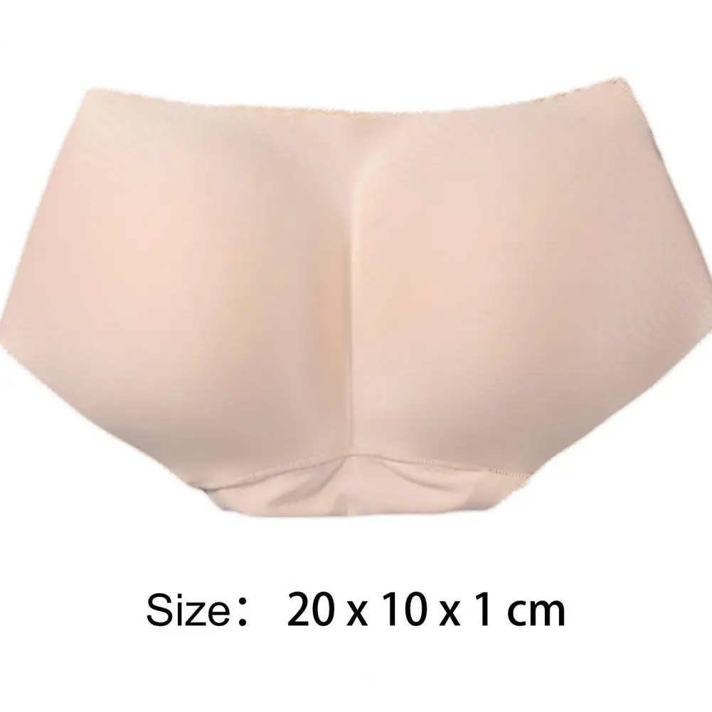 Built-in Spongy Underpants Peach Butt Briefs Women Seamless Solid Color Butt Enhancer Hip Lifting Panties Padded Underwear