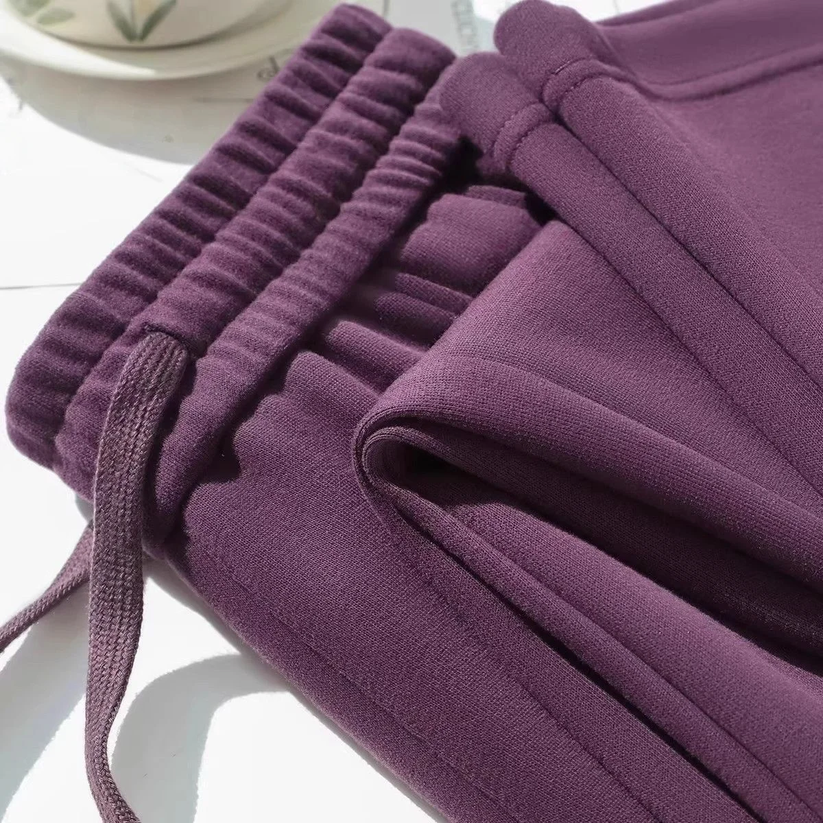 Waist Straight Leg Wide Leg Pants Merlot Purple Slimming Spring Autumn Loose Drapey Sporty Sweatpants Korean Style 5 Waist Straight Leg Wide Leg Pants Merlot Purple Slimming Spring Autumn Loose Drapey Sporty Sweatpants Korean Style 5