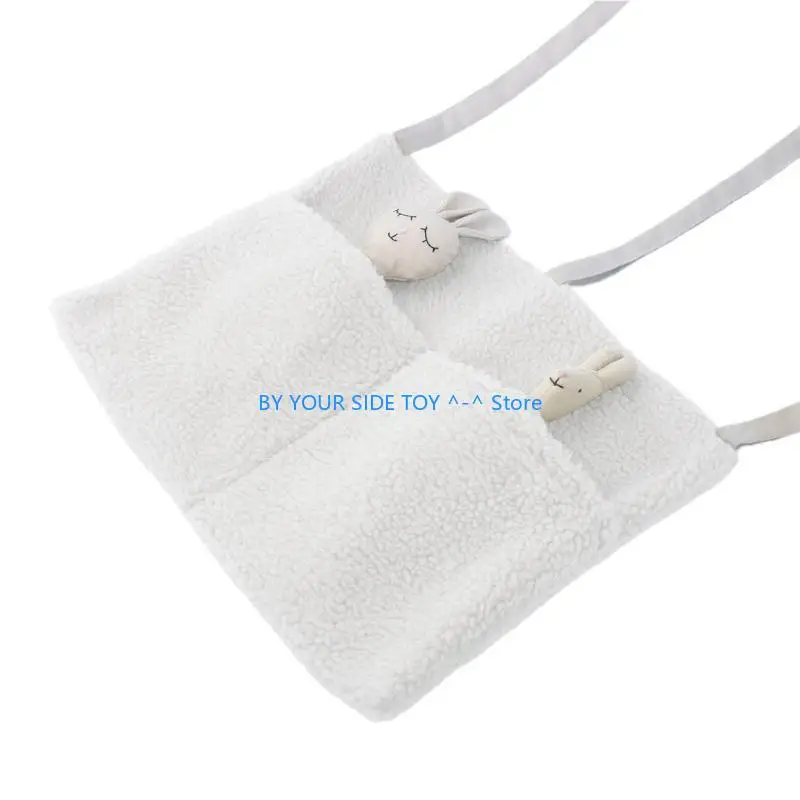 منظمات متينة لجانب سرير الأطفال مع حقيبة تخزين بجيبين لمستلزمات الحضانة U6XE