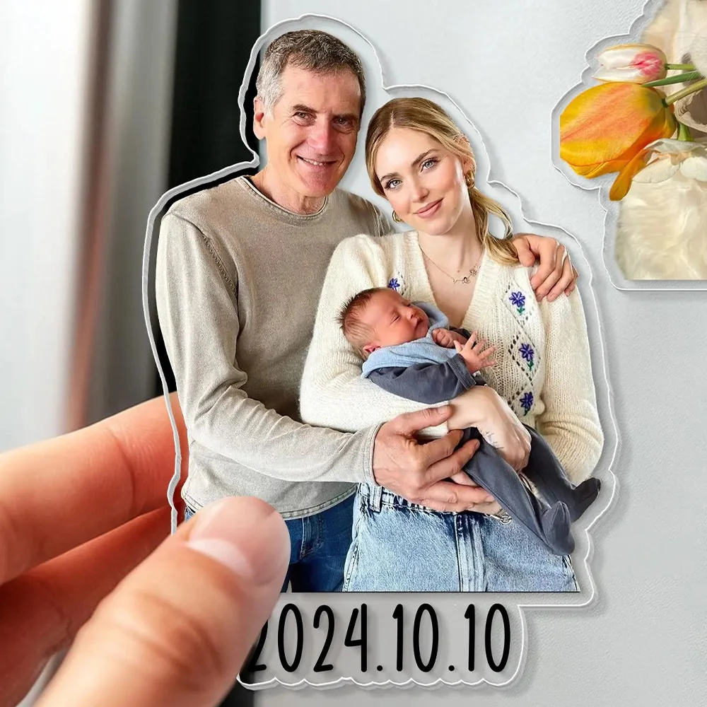Customize personalized Father's Day gifts, customized photo magnets, gift of father and child photo magnets, family photo magnet