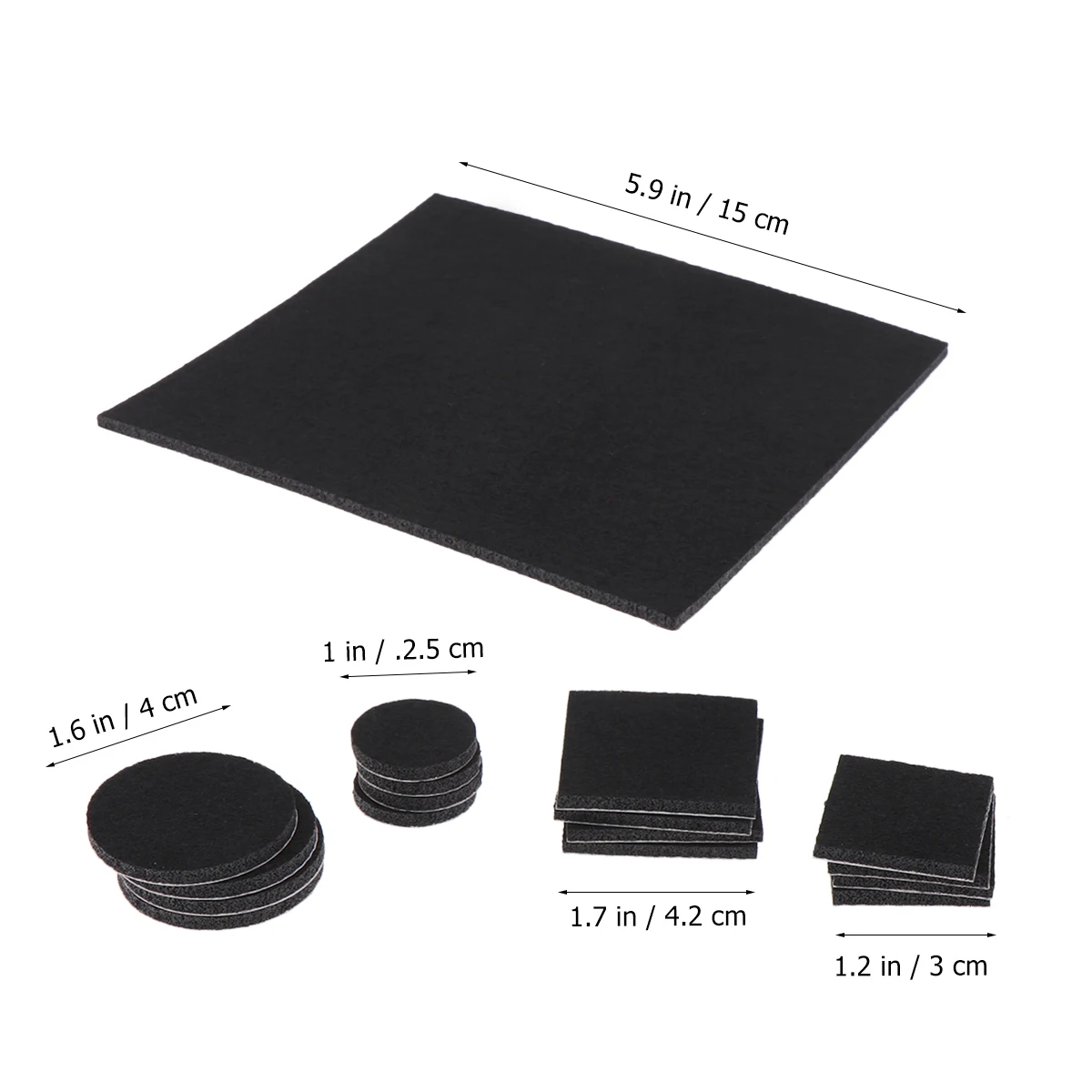 

130pcs 3Mm Thick Felt Furniture Leg Pads Non Slip Self Adhesive Quiet Floor Protection For Tables Chairs Reusable Heavy Duty