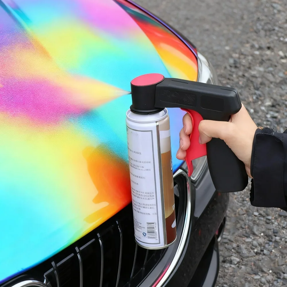 Aerosol Spray Can Trigger Handle Full Grip Paint Gun Adapter Ergonomic Car Polishing Maintenance Tool DIY Portable Accessories view 2