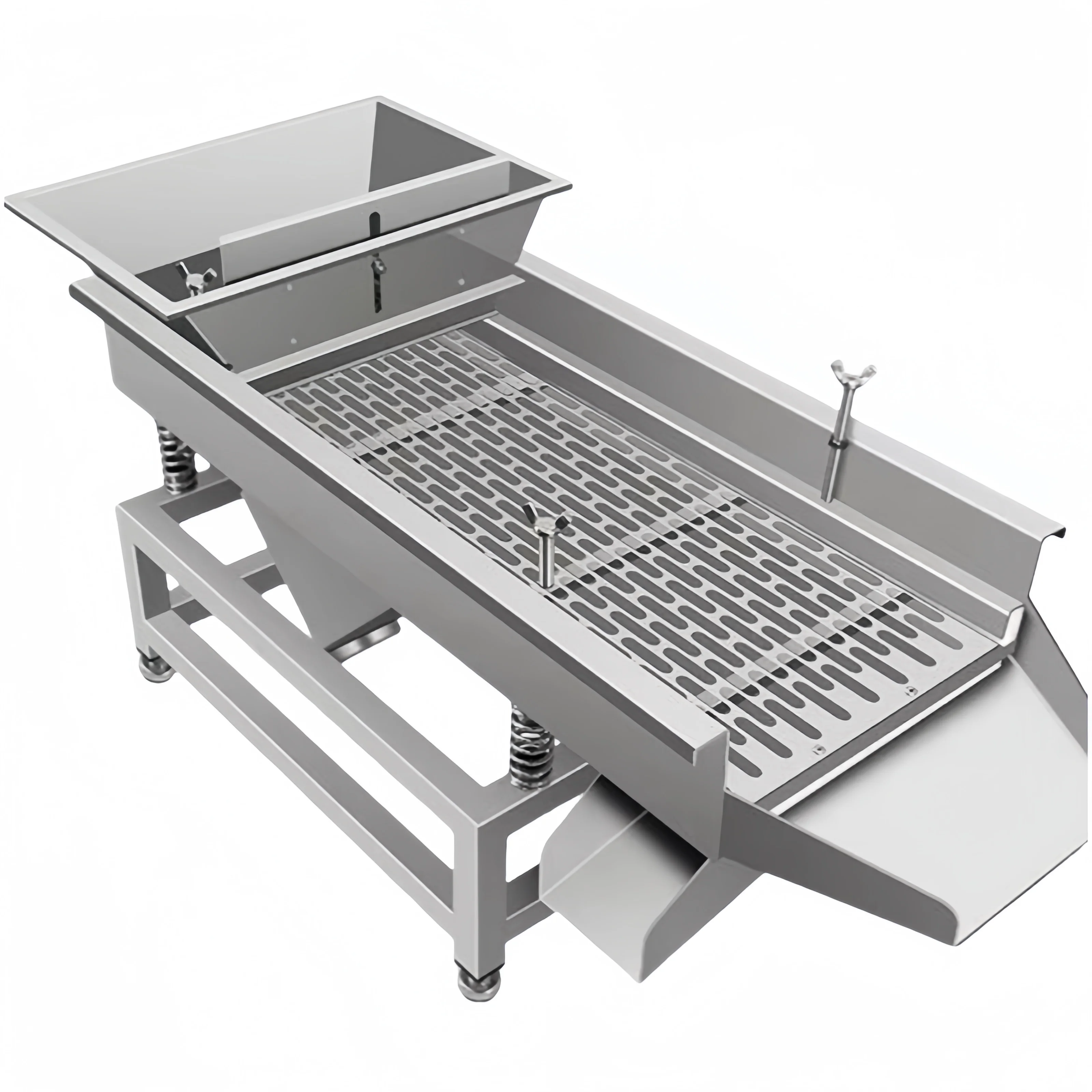 

Continuous Grading Machine Sand Gravel Granules Ore Feed Beans Wheat Corn Grain Linear Vibrating Screen Linear Sieve Machine