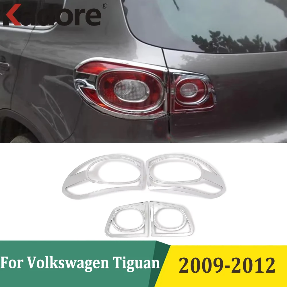 

For Volkswagen Tiguan 2009 2010 2011 2012 Chrome Rear Taillight Sticker Tail Light Lamp Cover Trim Car Exterior Accessories